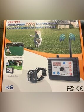 NEW Justpet K6 Intelligent 2In1 Dog Training & Outdoor Wireless Fence System